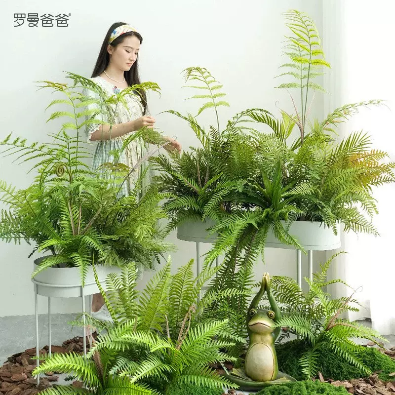 自然仿真蕨类 把束小蕨叶富贵叶植物墙假绿植 软胶蕨草仿真波斯草