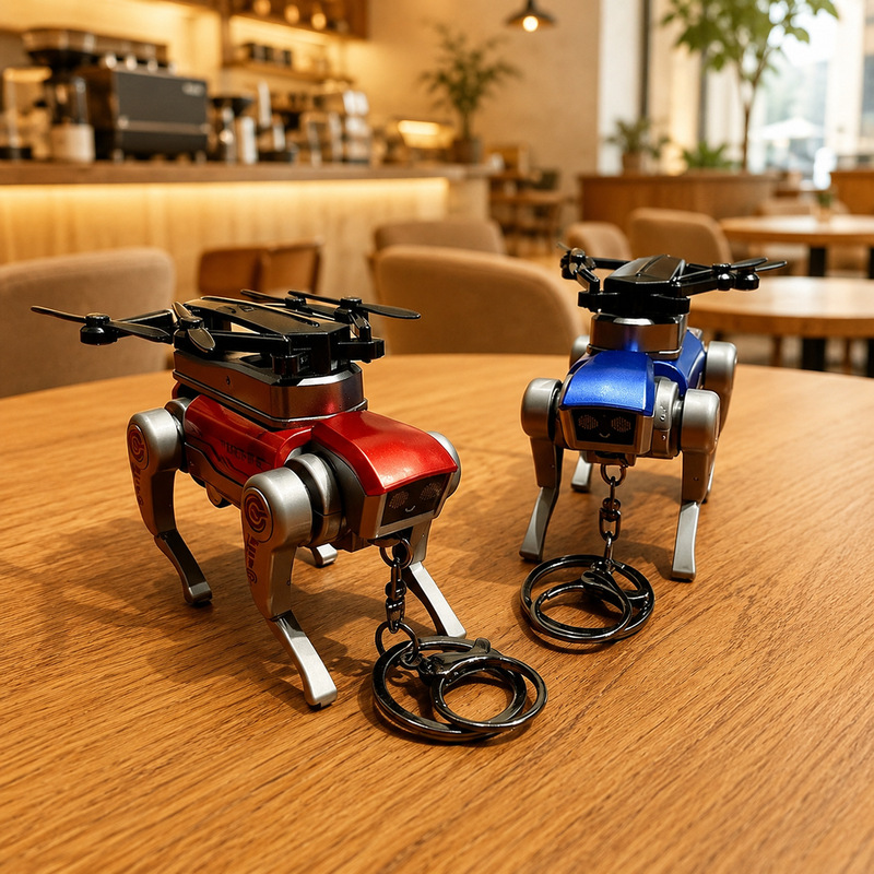 Creative Mechanical Robot Dog Keychain, Foldable Flying Trendy Cool Couple Bag Pendant, Claw Machine Robot Dog Ornament Creative Mechanical Robot Dog Keychain, Foldable Flying Trendy Cool Couple Bag Pendant, Claw Machine Robot Dog Ornament
