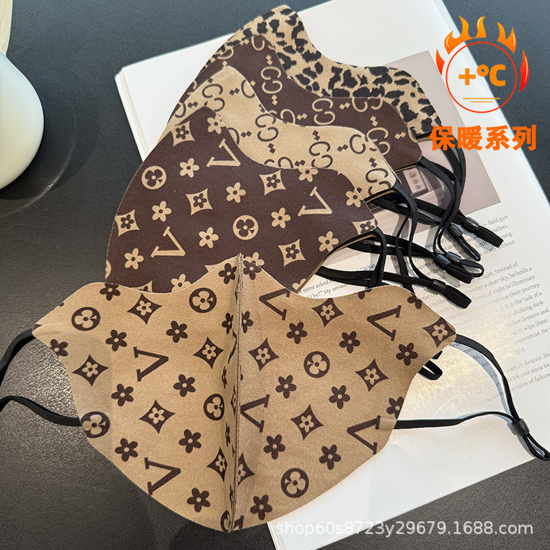新款秋冬无痕德绒热感老花保暖口罩时尚女防风防寒骑行面罩可调节|undefined
