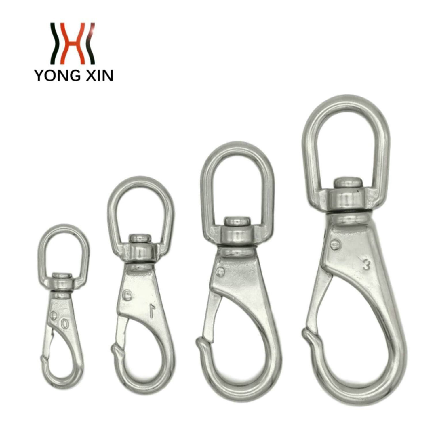 不锈钢索具 万向旋转弹簧扣 五金箱包配件 金属钥匙扣 潜水配件