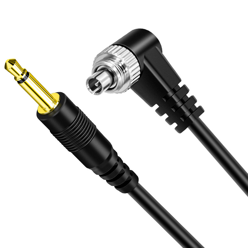 Línea de lámpara de flash Línea de flash síncrono de cámara digital 3,5mm a PC 2,5 a PC línea síncrona