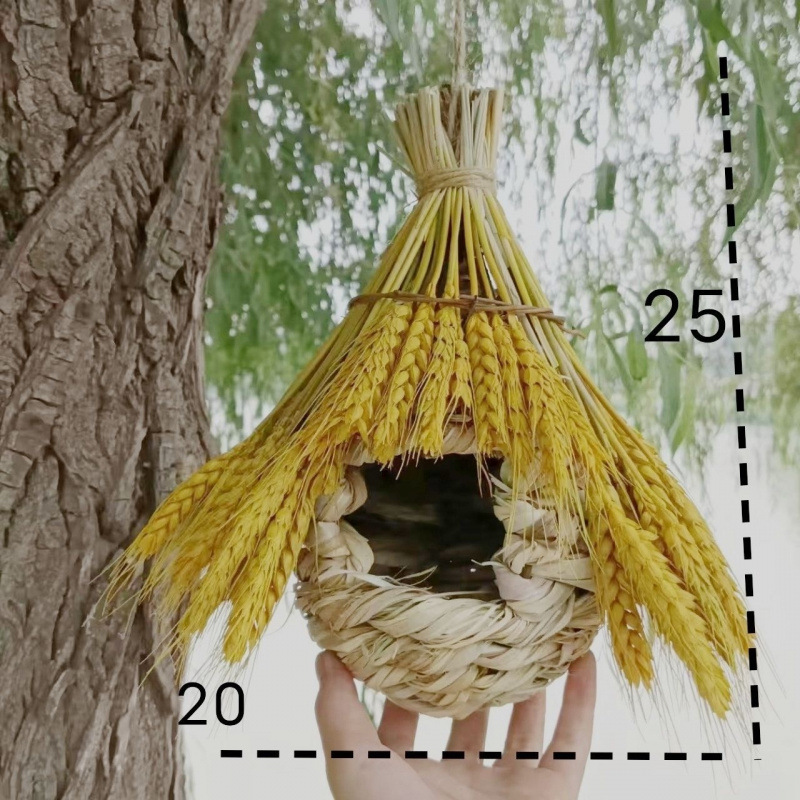 노란 밀 새 둥지