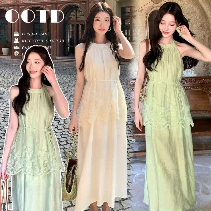 Maternity Wear 2026 Summer New Style Sweet and Cute Style Age-Reducing Irregular Halter Neck Gentle and Elegant Maternity Dress