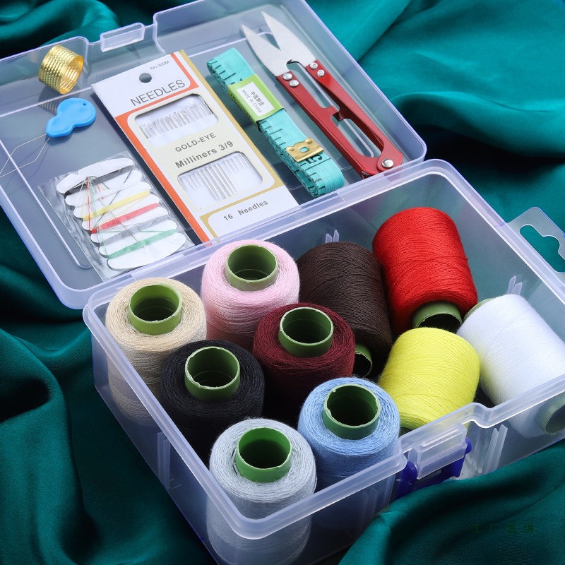 针线包家用质量好缝纫线小卷手工缝衣线针线盒套装宿舍便携收纳盒
