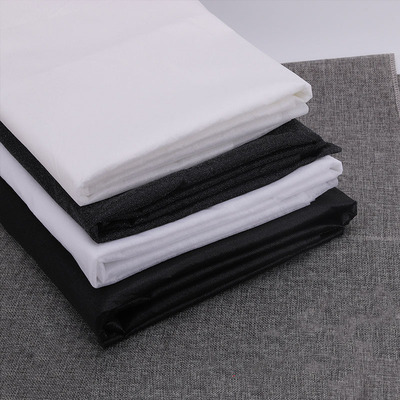 無紡布整卷服裝輔料軟薄粘襯黑白襯粘襯布熱融粘合襯薄紙襯內襯布