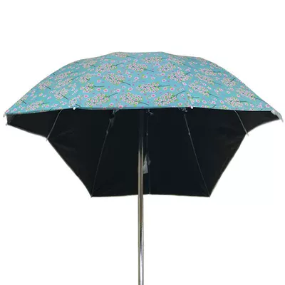 electric scooter, motorcycle, tricycle, bicycle, Elektromobil üçün ön şüşə çətiri (günlük) - blue-peach-blossom-vinyl-extended-umbrella-single-umbrella-without-stand
