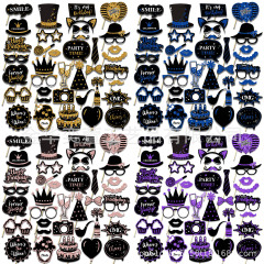 オリジナル新品38ピース黒金粉ふりかけ诞生日写真撮影道具祭りパーティー金ネギ饰り撮影道具