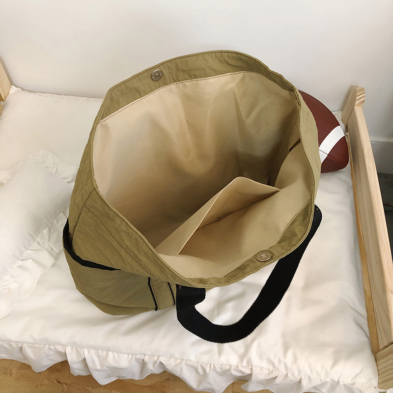Nylon Tote Bag Large Capacity Women's 2025 New Simple Shoulder Bag Commuter Bag Retro Shopping Bag Handbag - Thumbnail 4