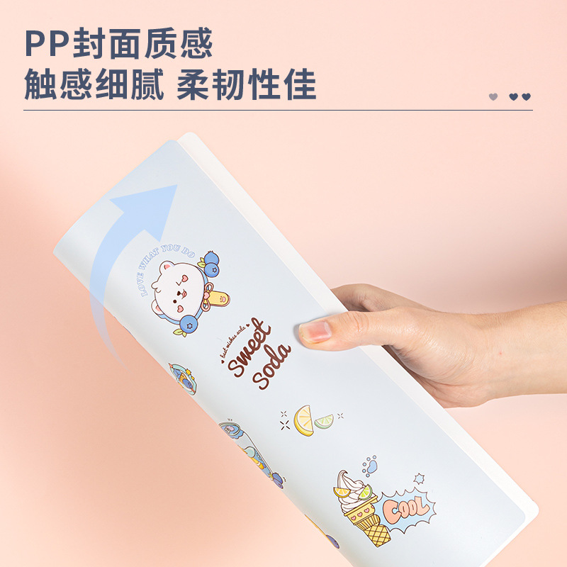 Deli a4 Test Paper Storage Bag Transparent Insert Data Book Student Certificate Certificate Collection Book File Contract Bill