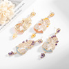 Fashionable earrings, zirconium, silver needle, European style, internet celebrity, micro incrustation, silver 925 sample