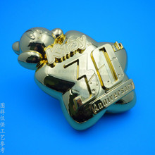 锌合金压铸件定制 30周年庆礼品摆件 卡通公仔金属制品摆件定做