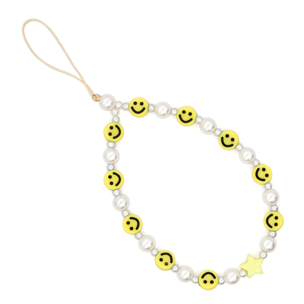 Korean Fashion Pearl Pendant Acrylic Smiley Mobile Phone Chain display picture 8