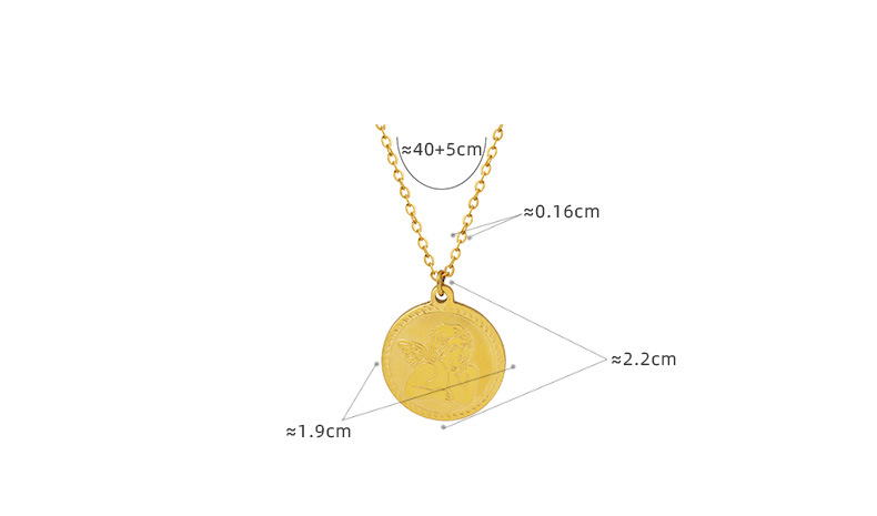 Fashion Angel Titanium Steel Plating Pendant Necklace