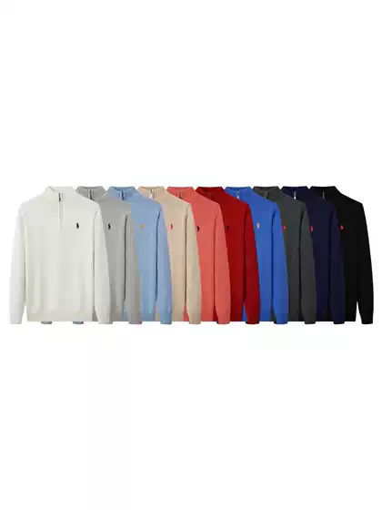 Cross-Border Foreign Trade R*L Ralph Lauren Half-Turtleneck Sweater Unisex Knitwear Base Layer Top Casual Fashion
