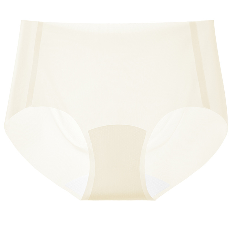Entrepierna alargada, ropa interior delgada que no deja marcas, seda de hielo para mujer, entrepierna antibacteriana transpirable, pantalones finos para mujer de verano medio y verano
