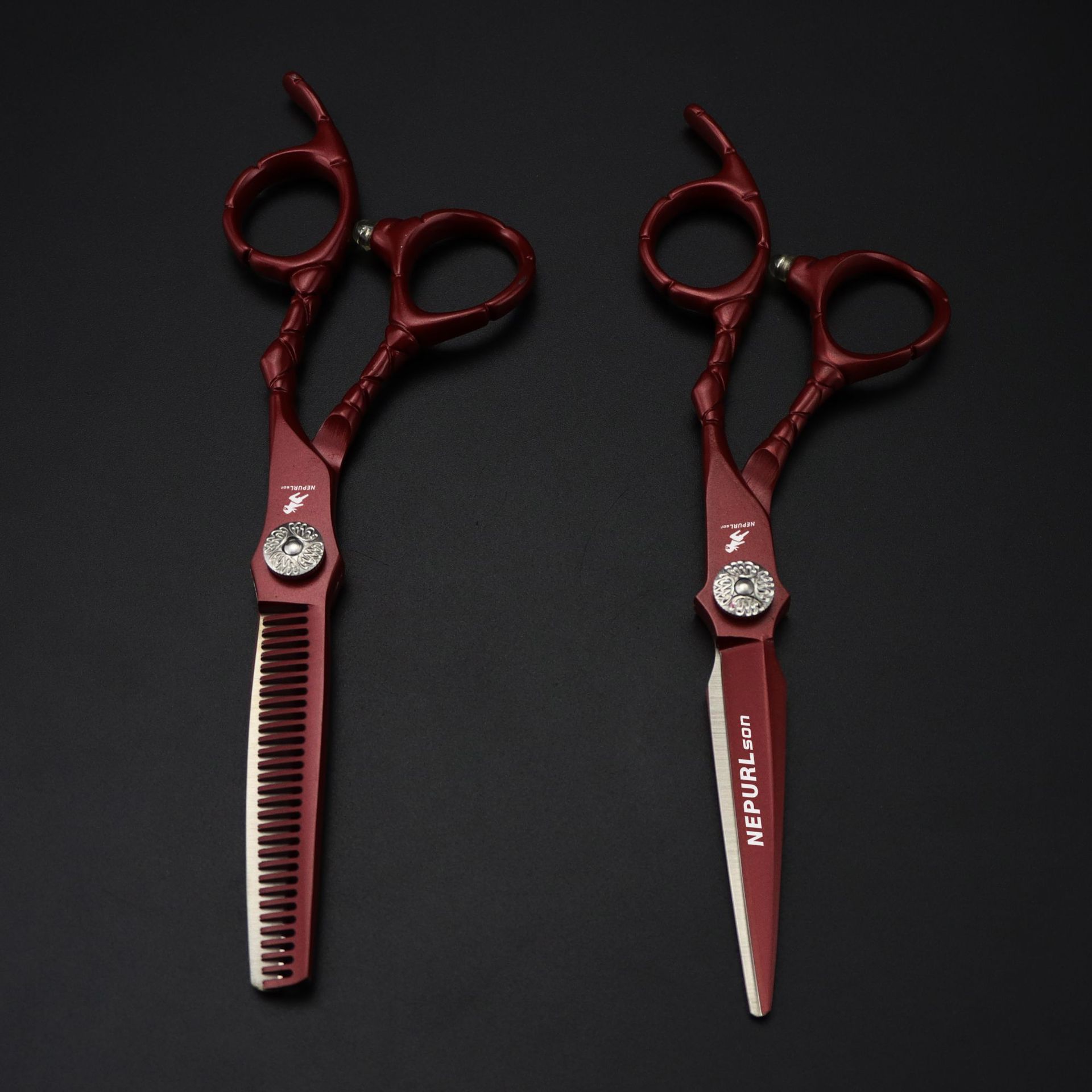 Professionelle Friseurschere Im Krokodilleder-design Rot_voghion.com