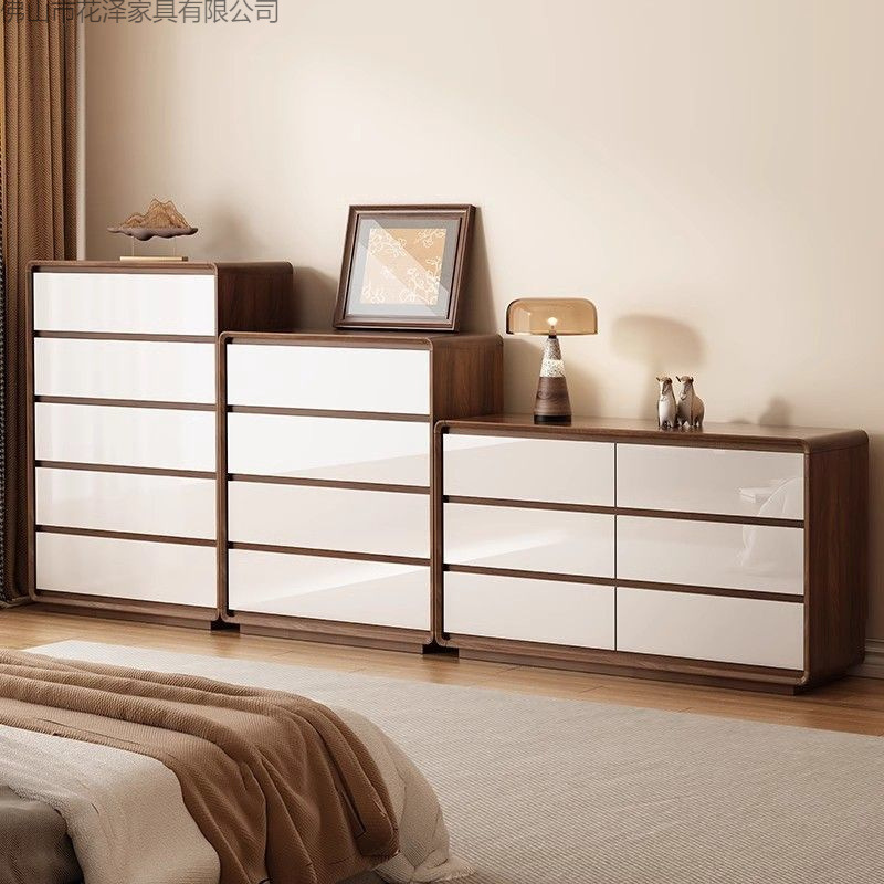 New Chinese Style Solid Wood Dressing Table Bedroom Bedside Cupboard Dressing Table Integrated Living Room Storage Locker Office Desk