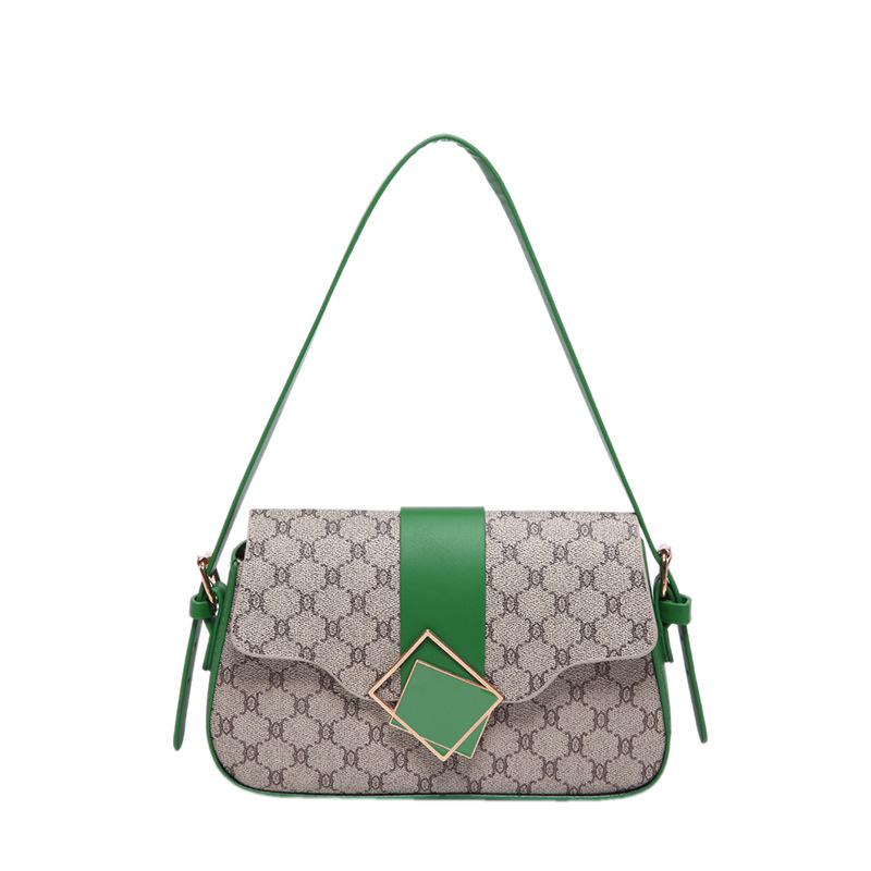 2024 nuevo bolso de axila de un solo hombro de estilo occidental de moda simple bolso cuadrado pequeño de viaje hermoso bolso de mensajero casual mujer