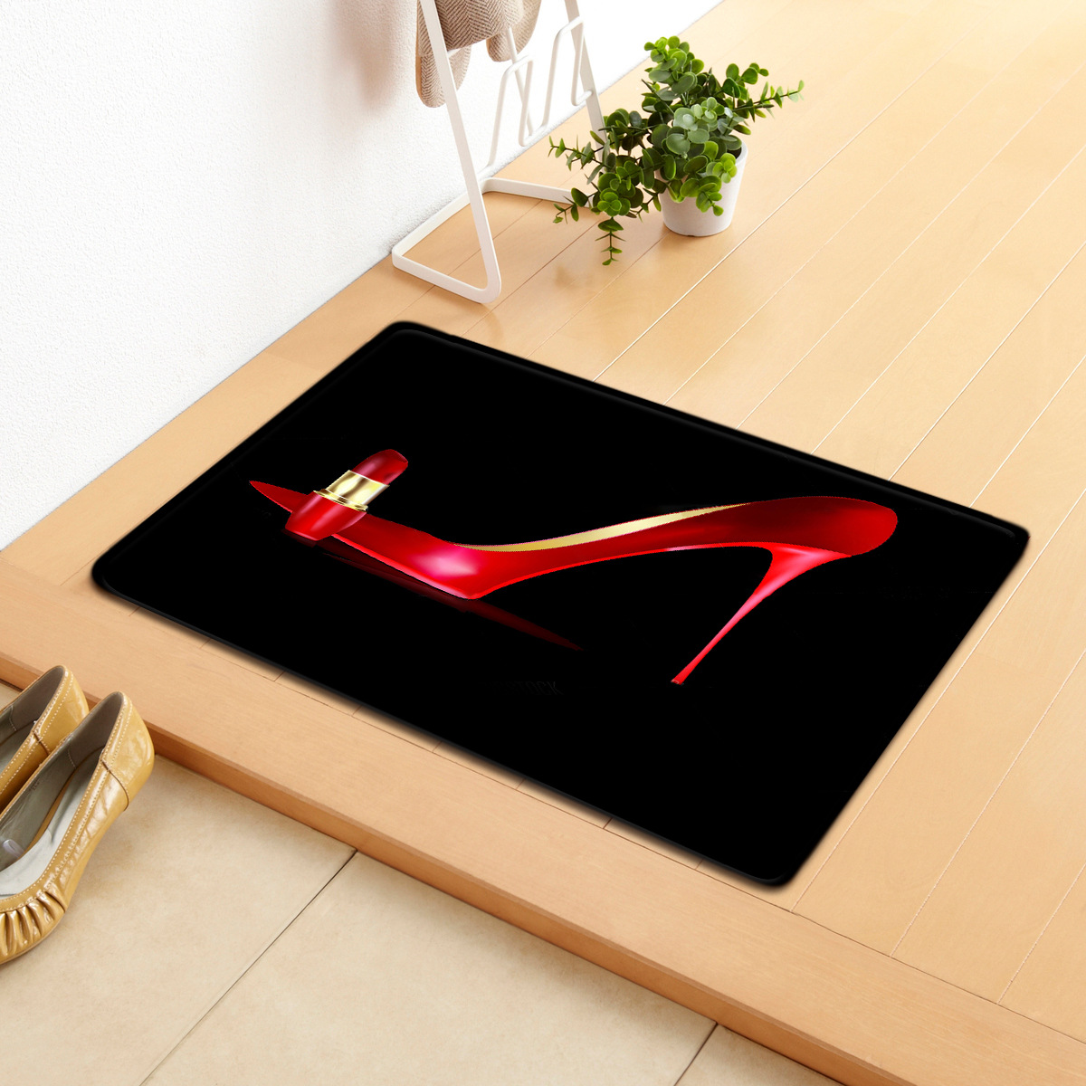 Entrada de bienvenida pequeña alfombra de piso transfronterizo absorbente antideslizante alfombra de piso baño dormitorio sala de estar puerta alfombra de bienvenida