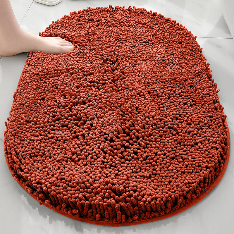 TEMU venta caliente esterillas de piso de cheneil de espesamiento alfombra de absorción de agua fuerte alfombra de puerta antideslizante inodoro alfombra de cama cama image 13