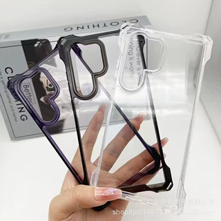 适用三星s26ultra手机壳旅行者s25透明斜挎挂绳a57四角防摔保护壳