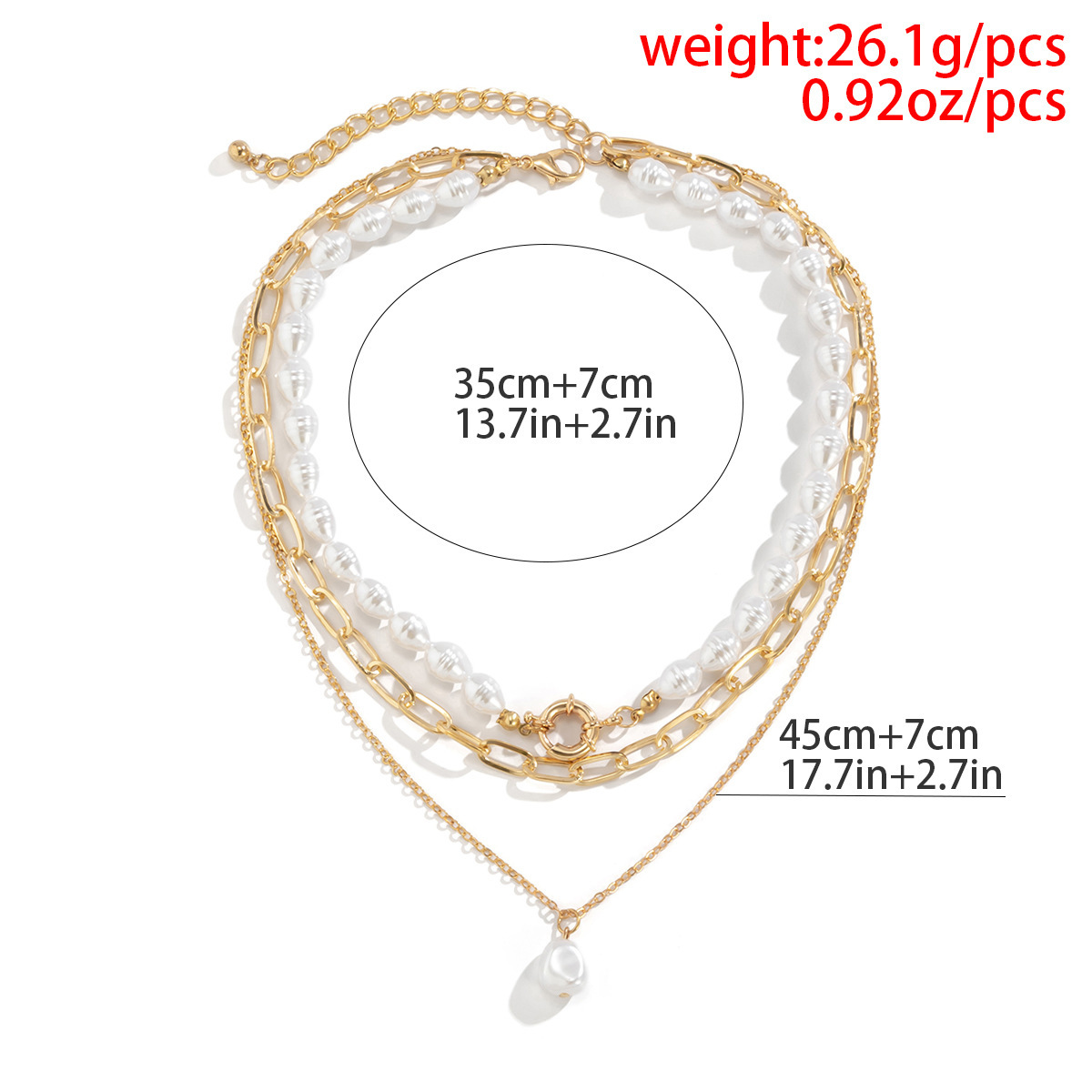 Collier avec pendentif en forme d'étoile en perles et perles artificielles de style métal_voghion.com