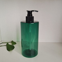 现货茶白绿按压瓶pet塑料高档洗护分装瓶500ml高端酒店洗发水瓶子