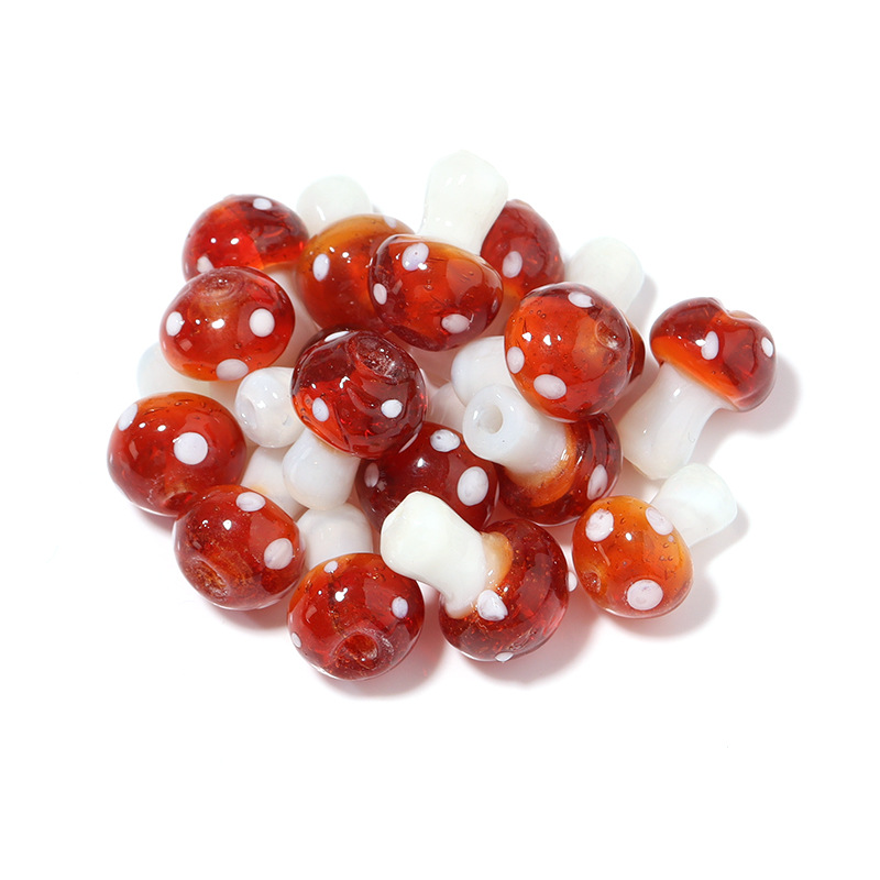 10 PCS/Package 16 * 11mm Glass Mushroom Beads display picture 10