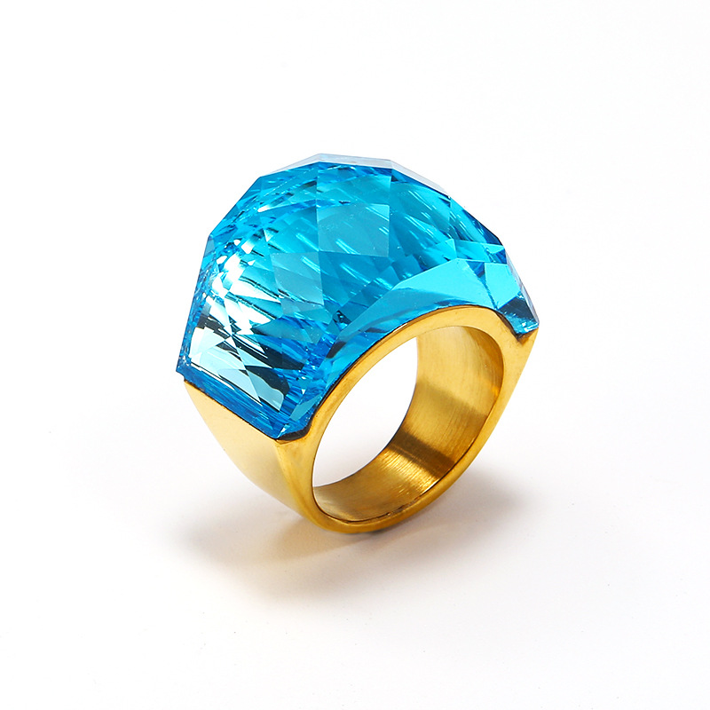 18g Weight Rhinestones Inlay Material Rings Classification 1 Piece Quantity Holiday, Daily Occasion Titanium Steel Material Color Block Pattern Men's Gender Inlay Design Simple Style, Classic Style Style Simple Style Classic Style Color Block Titanium Steel Inlay Rhinestones Men's Rings 11