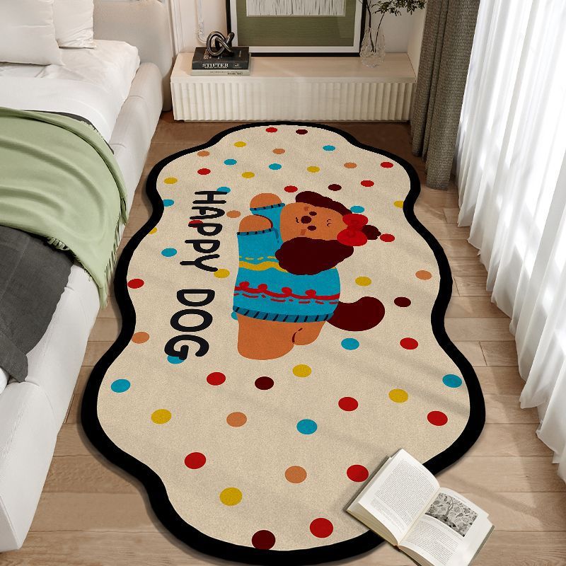 Carpet Bedroom Bedside Blanket Ins Girl Sofa Coffee Table Blanket Household Wear-resistant Non-slip Climbing Mat Crystal Velvet Carpet