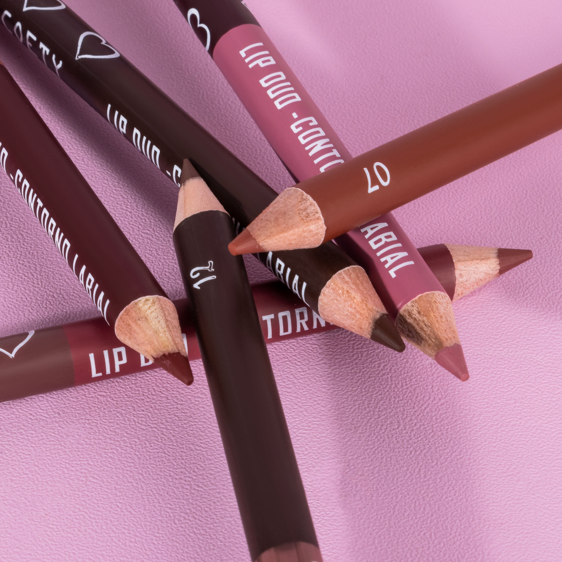 SHCOETY Cross-border double-headed dual-color wooden lip liner pen matte, long-lasting, easy to color, non-stick to cups, outlining pen makeup undefined