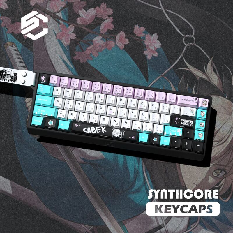 Fate Okita Souji Pbt Material Translucent Support for Wooting Ez63Made68 Hero68Nd63 Night Demon