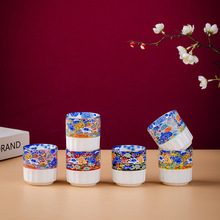 景德镇瓷器斗彩茶水杯家用办公用酒店宴席用喝茶喝酒高档文艺创意