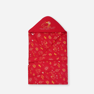 Customized Newborn Baby Pure Cotton Quilt Autumn and Winter Thin Cotton Newborn Swaddling Wrap Full Moon Baby Red Quilt