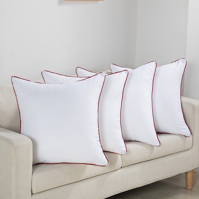 Star Hotel Feather Silk Cotton Pillow Core with Brushed Fabric Cover, 50X50 Cushion Inner Core, High Elasticity and Comfort Pillow Star Hotel Feather Silk Cotton Pillow Core with Brushed Fabric Cover, 50X50 Cushion Inner Core, High Elasticity and Comfort Pillow
