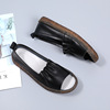 Sandals, summer footwear, fashionable slippers, slide for mother, 2023, genuine leather, Korean style, soft sole