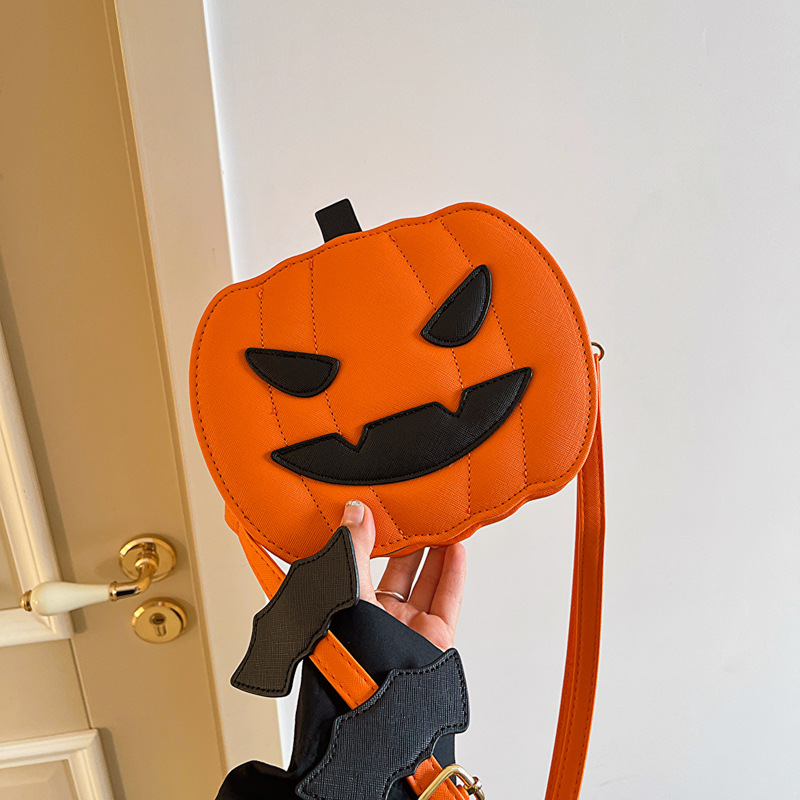 Halloween Funny Pumpkin 2023 Ny One Shoulder Damväska Mode Kontrastfärg Personlig Kreativitet Trendig_voghion.com