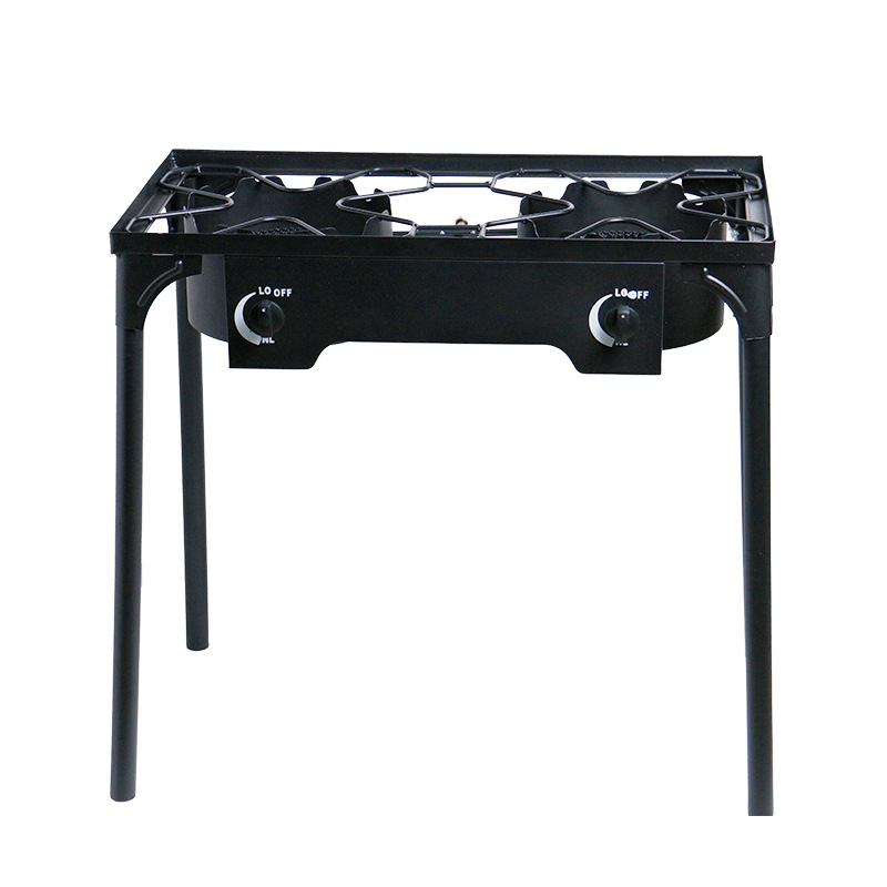 Fabricante al por mayor suministro directo de Europa y América campamento al aire libre doble cabeza horno de gas separado horno de gas portátil de hierro fundido
