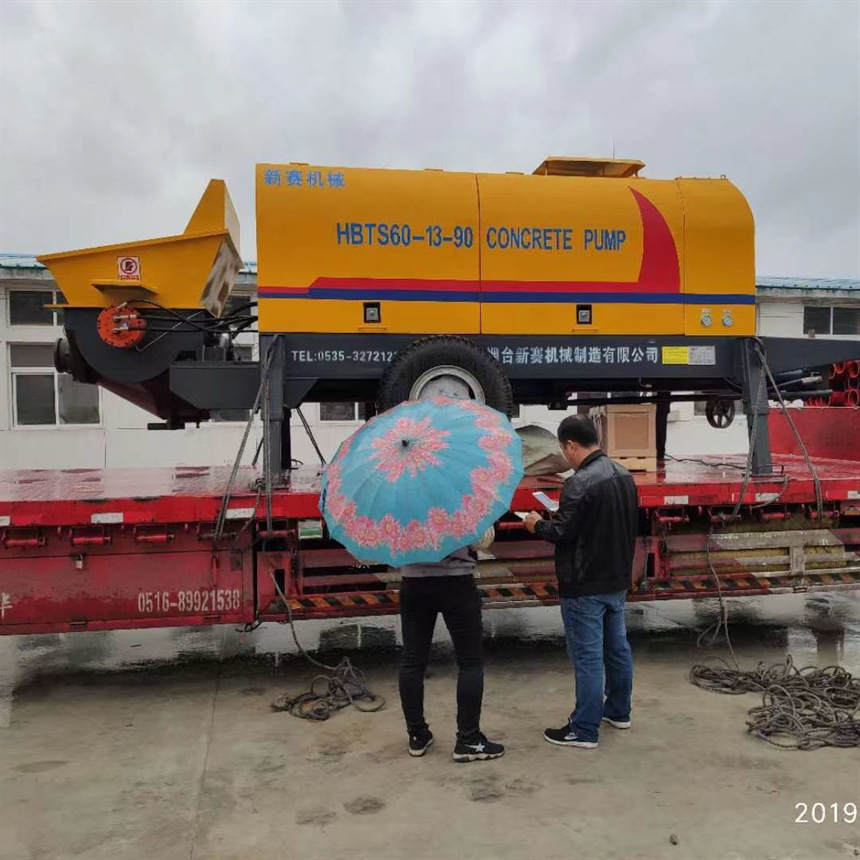 新赛60型高压混凝土泵 大颗粒输送泵 高楼层混凝土地泵拖泵