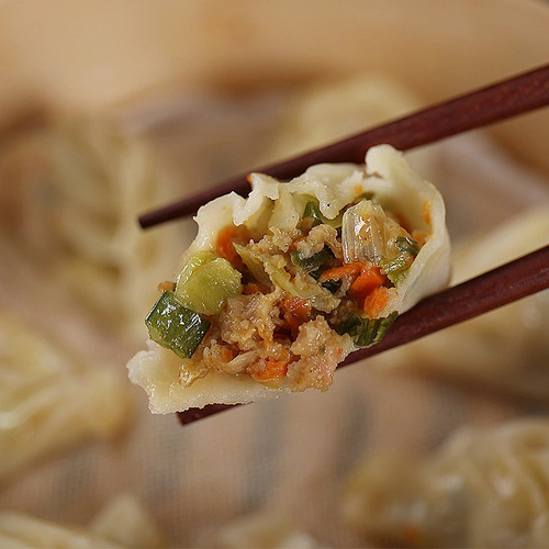 Commercial wholesale Shangxi steamed dumplings 5 lbs handmade frozen dumplings frozen breakfast food pan-fried dumplings takeout cooked skin dumplings