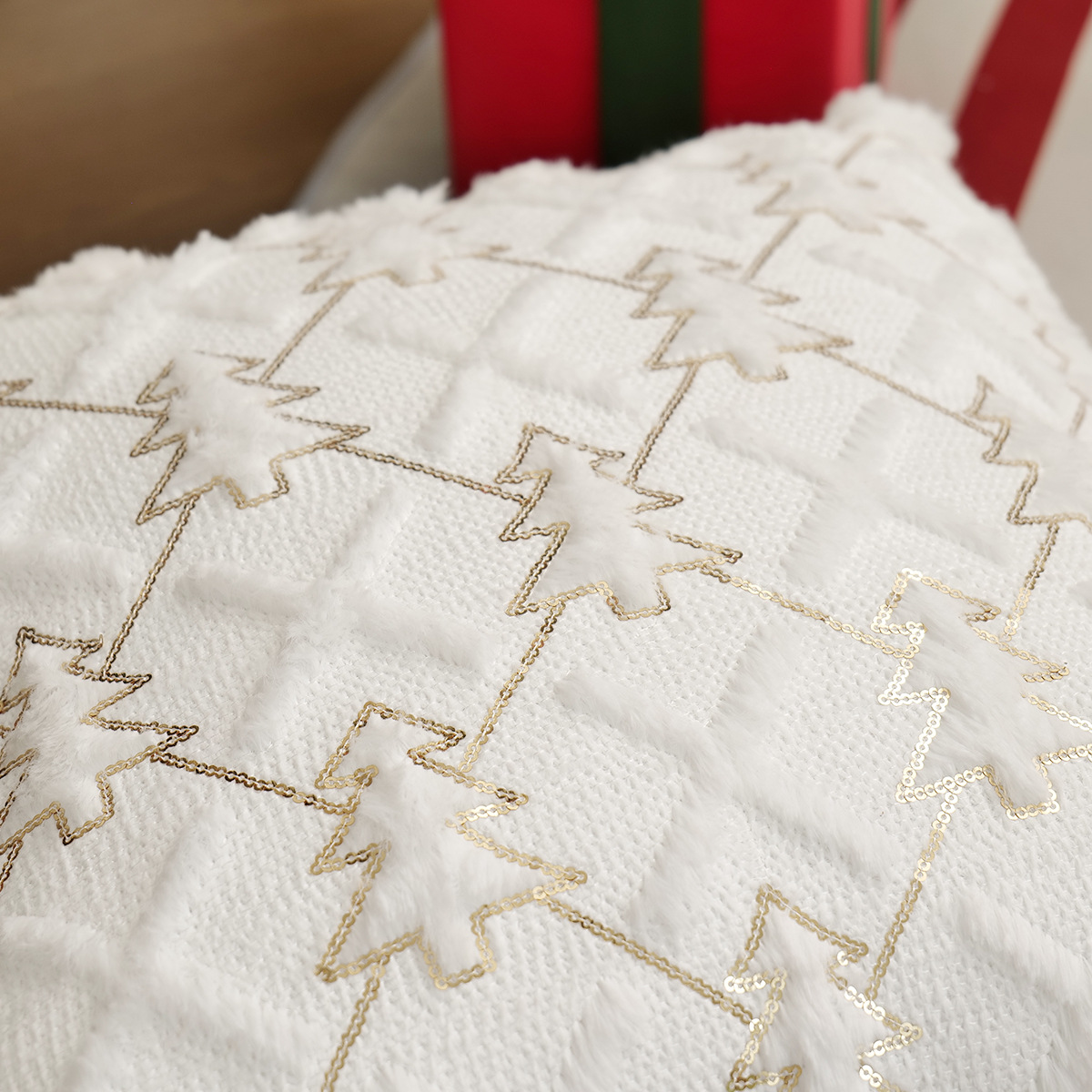 2025 transfronterizos nuevos fundas de almohada de Navidad Europa y América decoración de Navidad fundas de almohada de peluche TEMU en stock