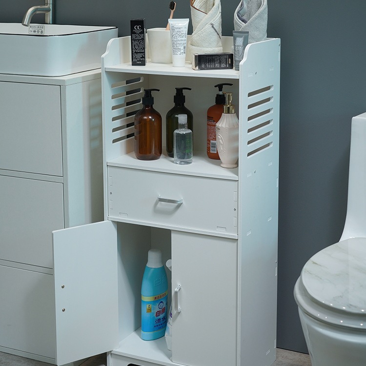 浴室置物架落地式卫生间收纳柜洗澡间多层洗手间马桶边储物柜防水