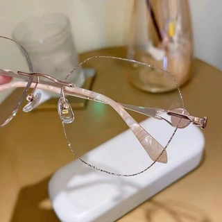 金属切边无框老花镜女款防蓝光优雅女士老花眼镜框架批发智能变焦