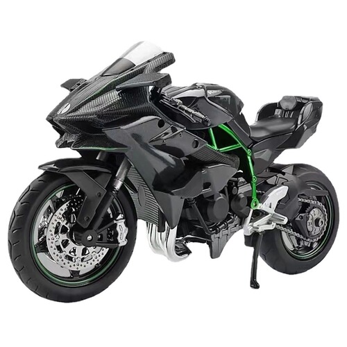 Hua Yi 1/12 Kawasaki H2R Simulation Alloy Motorcycle Model for Children with Sound, Smooth Riding Toy Motorcycle Model