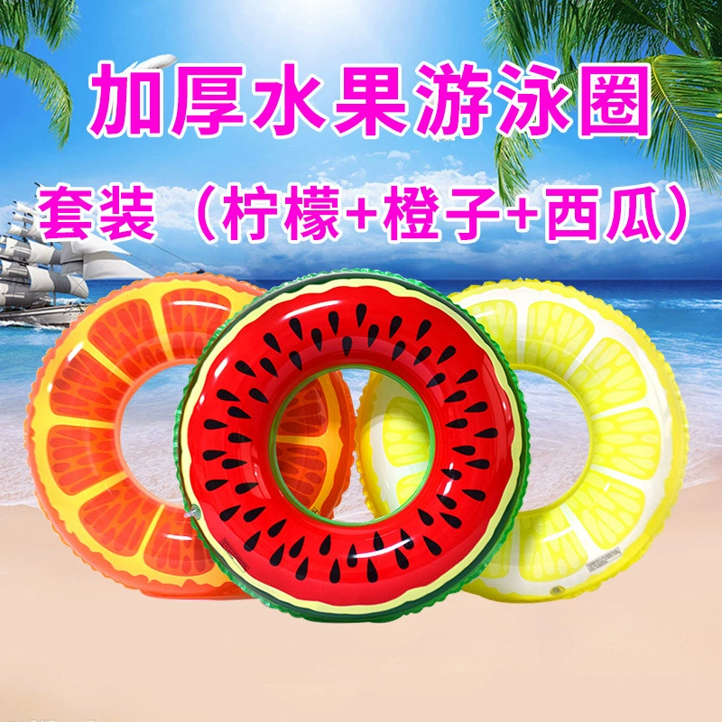 В наличии поставка арбузное кольцо Новое ПВХ Надувное оранжевое фруктовое плавательное кольцо для взрослых с фруктовым узором плавательное кольцо