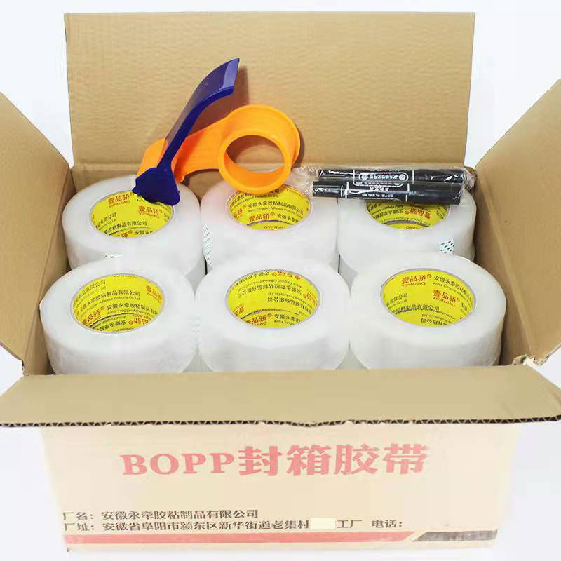 Caja completa rollo grande engrosada 3cm cinta transparente 6cm cinta adhesiva al por mayor sellado de embalaje de papel adhesivo expreso boca de embalaje cinta adhesiva