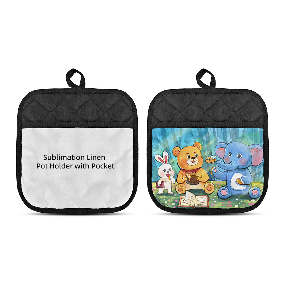 Transferencia de calor en blanco sublimación cocina anti-escaldado almohadilla de comedor multipropósito material en blanco al por mayor