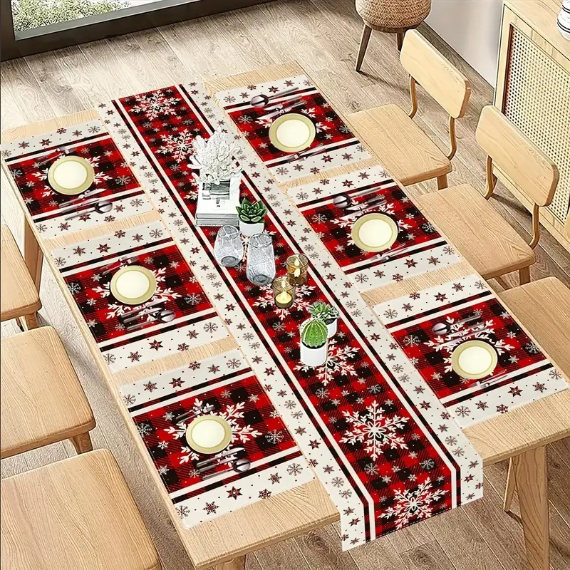 Nuevo conjunto de toallas de mesa transfronterizas de Navidad decoración de mesa Bandera de mesa Bandera de mesa Amazon 2026