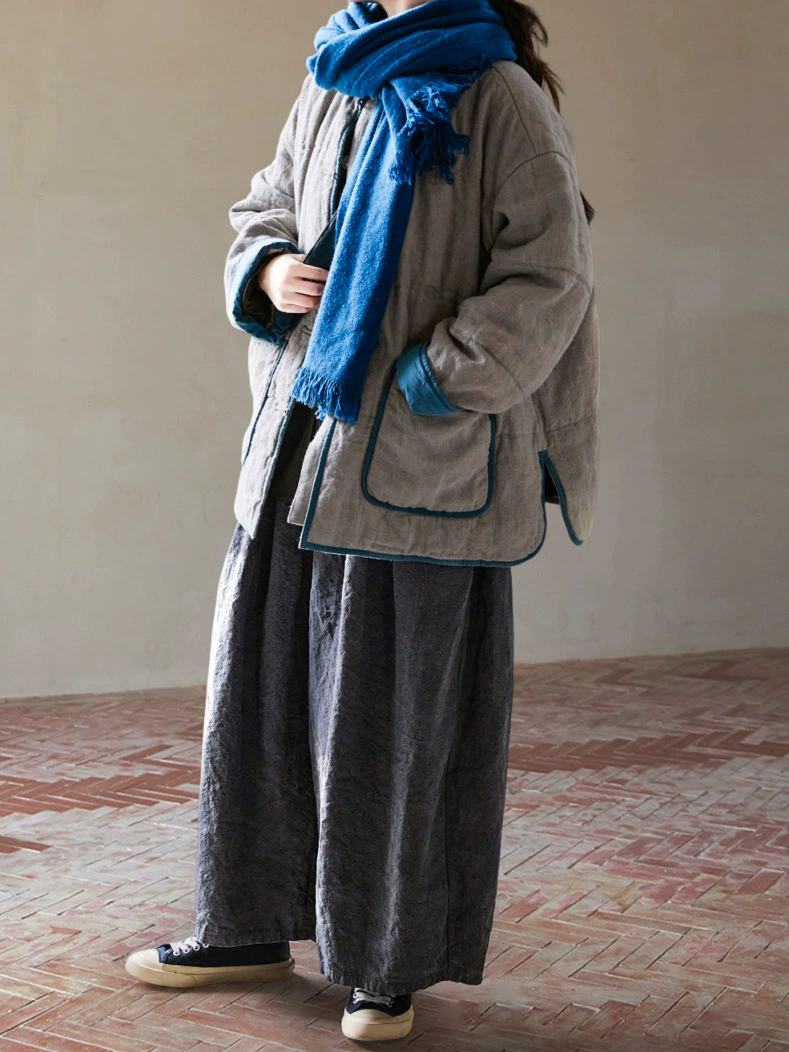 Demi-season keep warm quilted down jacket, Chinese style