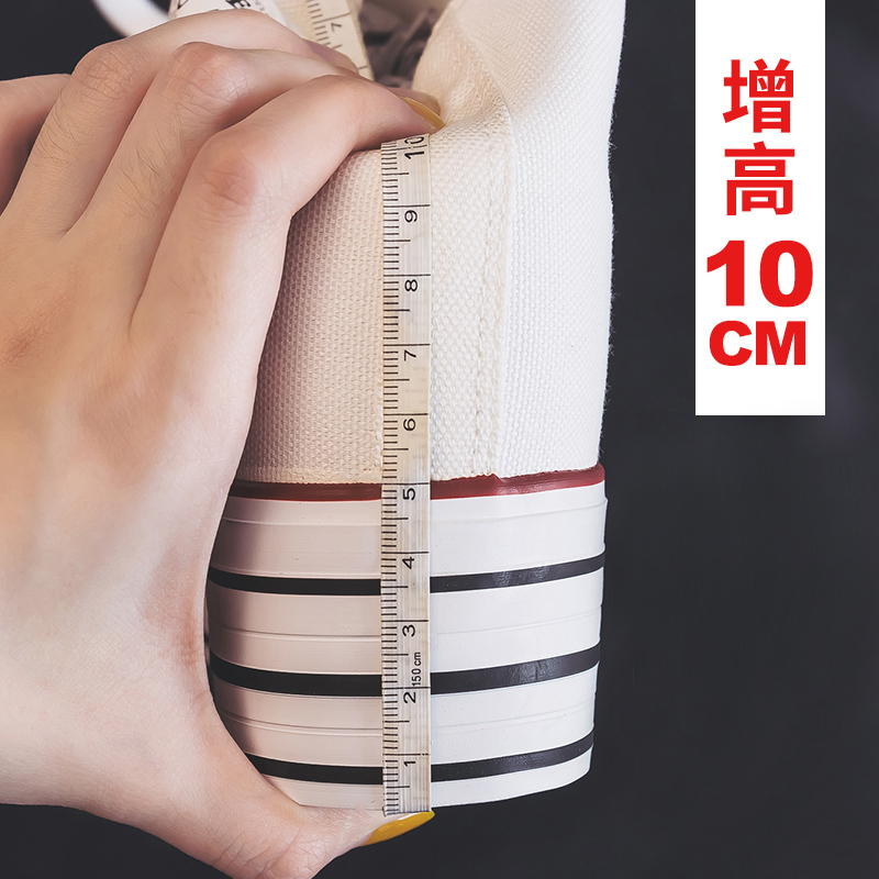 2026 New Model Height-Increasing 10cm Canvas Shoes Versatile Trendy Thick-Soled High-Top Shoes Korean Style Lace-Up Platform Women's Shoes 2026 New Model Height-Increasing 10cm Canvas Shoes Versatile Trendy Thick-Soled High-Top Shoes Korean Style Lace-Up Platform Women's Shoes